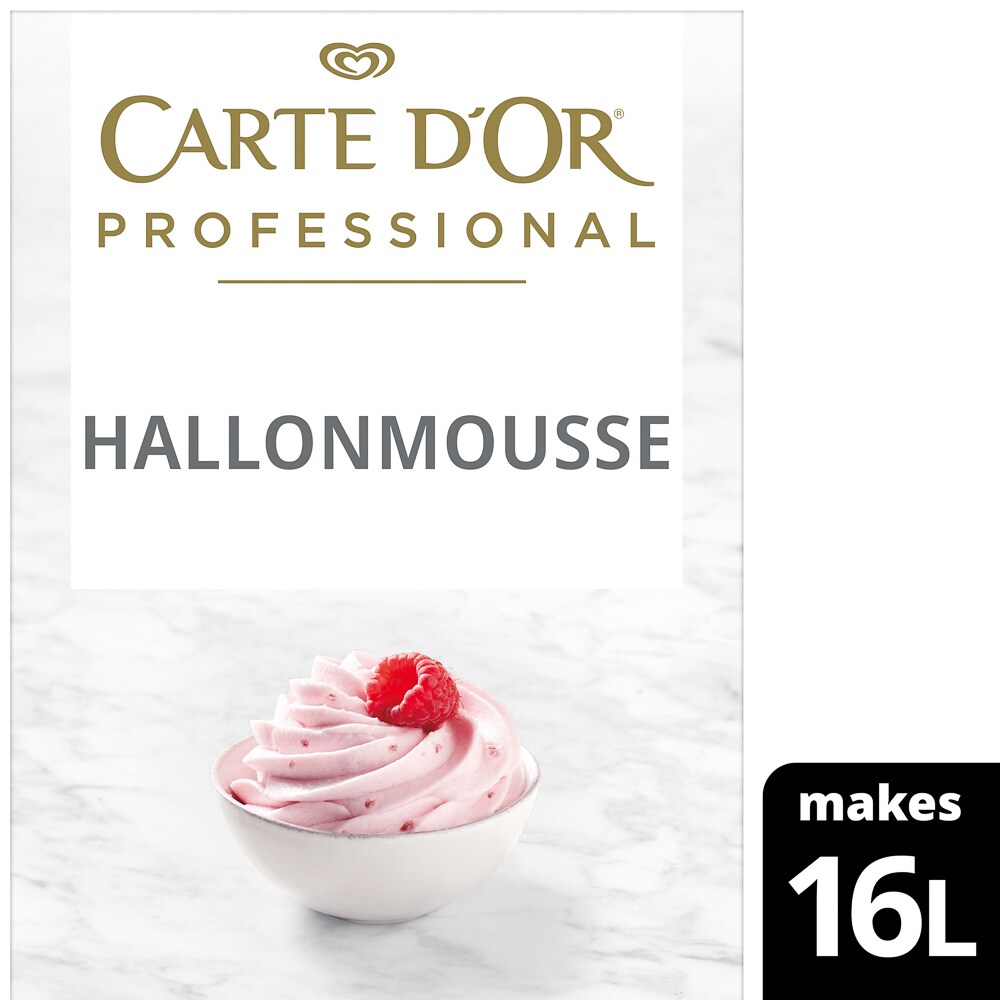 CARTE D'OR Hallonmousse 1 x 1,72 kg - CARTE D’OR Hallonmousse för fräsch smak, smidig prepp och generös volym!